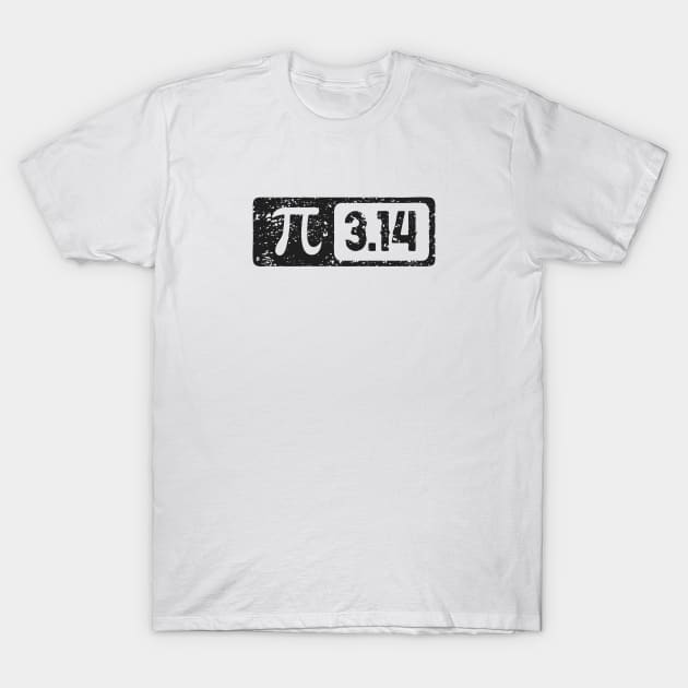 Happy Pi Day No. 2: On March 14th. Sticker design with black lettering with white fill T-Shirt by Puff Sumo